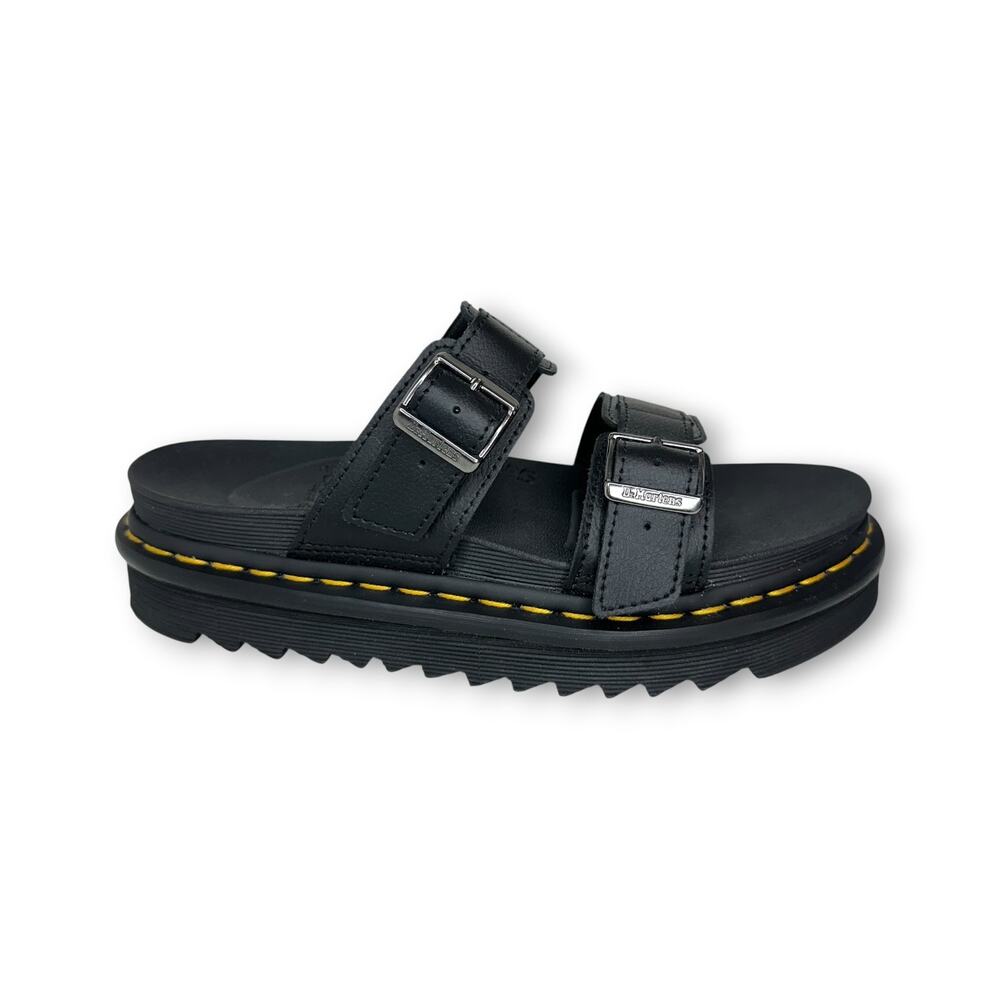 Dr. Martens Myles Slide Sandal Size Women’s US 9 Black Platform Two Strap 570036 - Picture 3 of 11